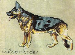 Duitse Herder Stickerei Muster